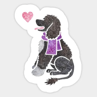 Watercolour Portuguese Water Dog Sticker